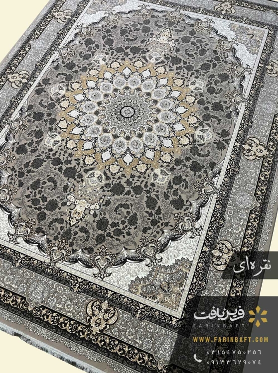 فرش طرح آنیسا 700 شانه نقره ای درجه یک